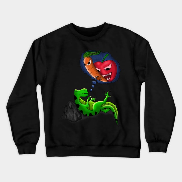 dinosaurs dream vegetables Crewneck Sweatshirt by osvaldoport76